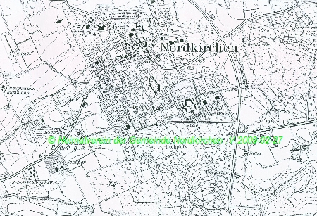 Nordkirchen 1 Karte von 1986 Ausschnitt