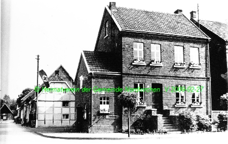 Nordkirchen Bohlenstrasse um 1938 mit Knabenschule und Lehrerwohung