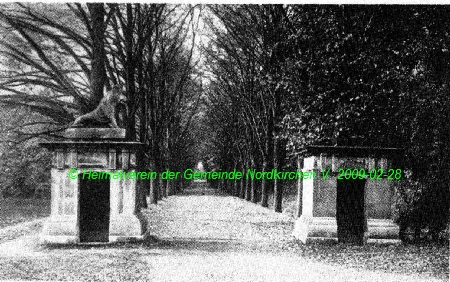 Schloss Park - Wachhuschen Lindenallee um 1930